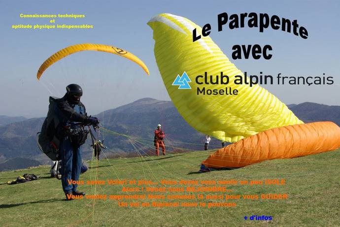 le parapente au Club Alpin de Moselle